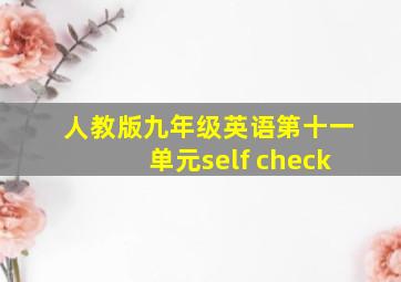 人教版九年级英语第十一单元self check